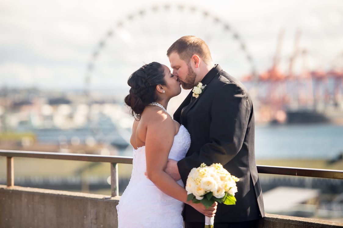 Pike Place Market Wedding Pictures, Great Wheel Wedding Pictures