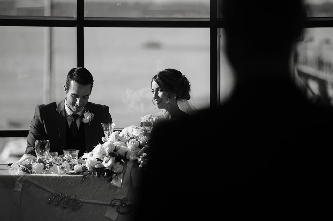 Emotional groom reacts to father of the bride's toast at the Bellingham Cruise Terminal