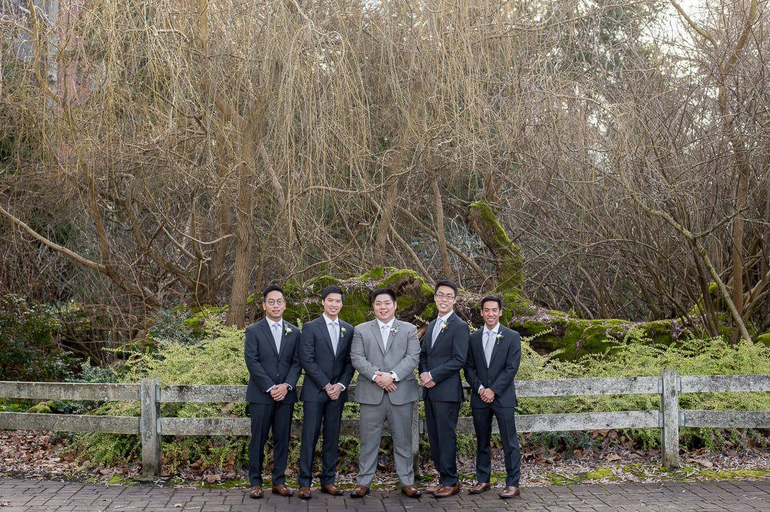 Groomsmen pictures at the Pickering Barn in Issaquah, WA
