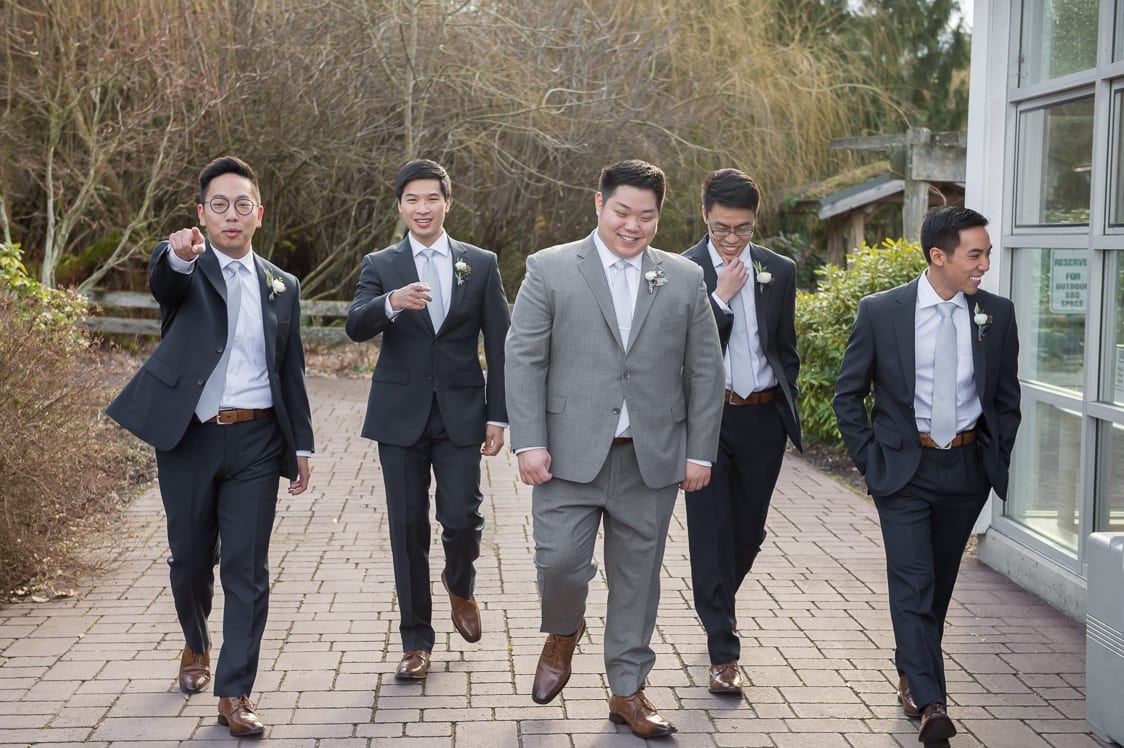 Groomsmen pictures at the Pickering Barn in Issaquah, WA