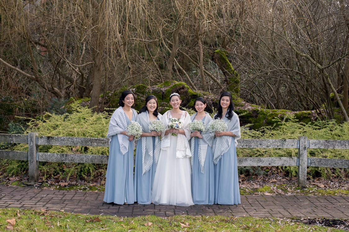 Bridesmaid pictures at the Pickering Barn in Issaquah, WA