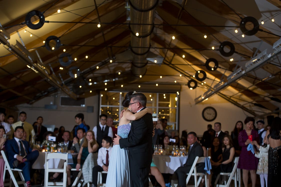 Father daughter dance at the Pickering Barn in Issaquah, WA