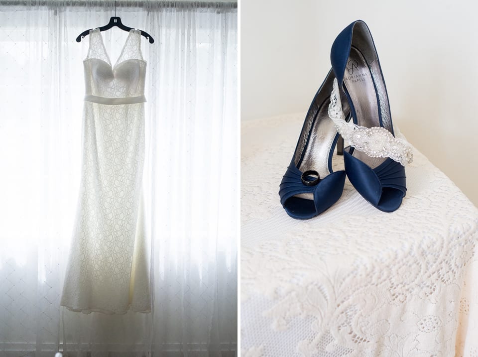 Wedding Dress and shoes at The Grand Willow Inn