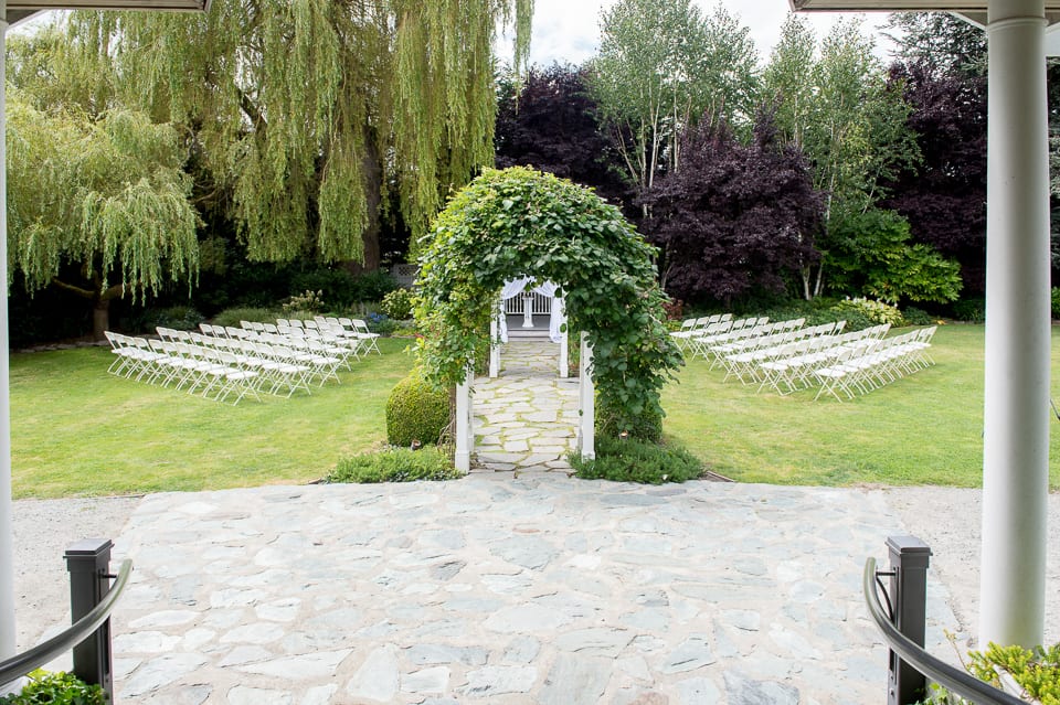 Ceremony all set up at The Grand Willow Inn