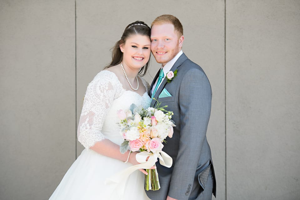 Bride and Groom portrait at the Leopold Crystal Ballroom