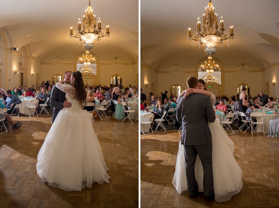 Beautiful first dance at the Leopold Crystal Ballroom in Bellingham WA