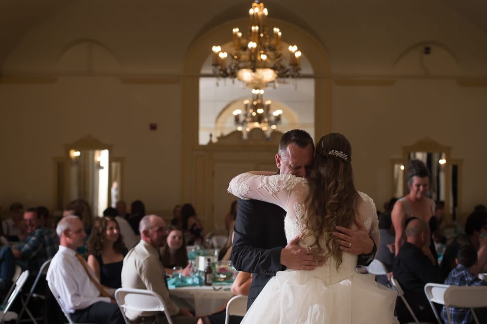 Father daughter dance at the Leopold Crystal Ballroom