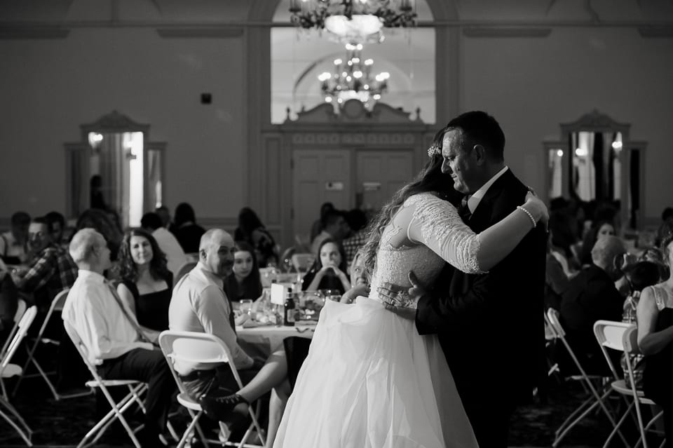 Father daughter dance at the Leopold Crystal Ballroom