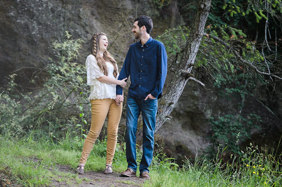 engagement session at Teddy Bear Cove in Bellingham