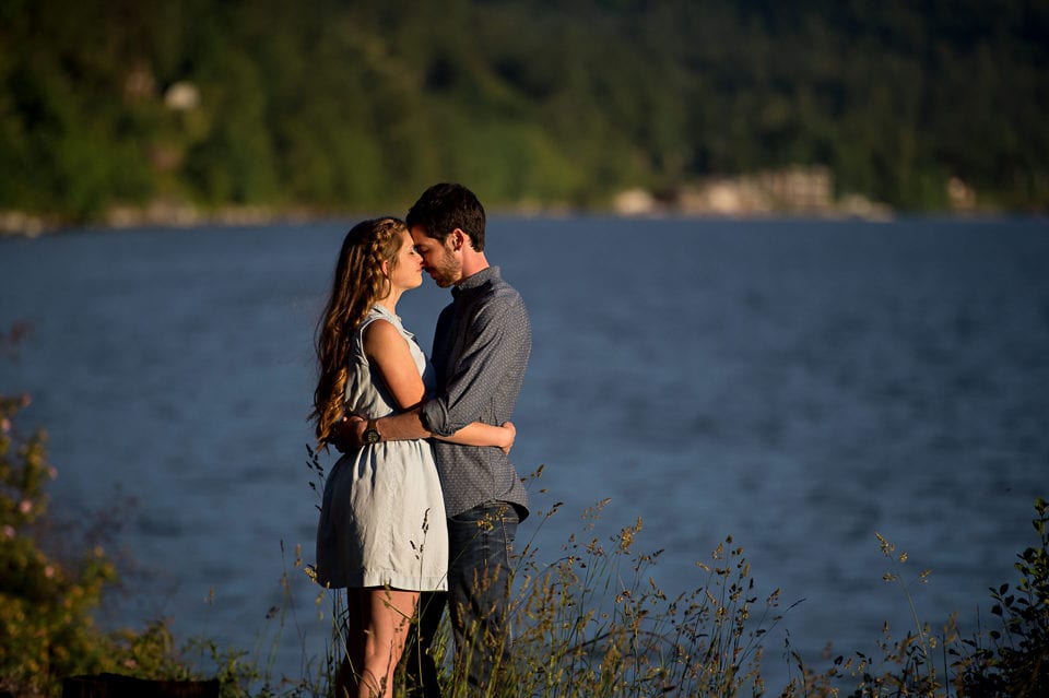 engagement session at Teddy Bear Cove in Bellingham