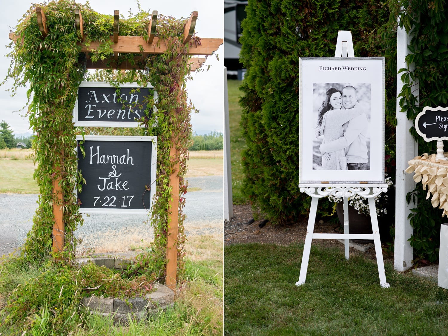 Signs at Axton Events Bellingham