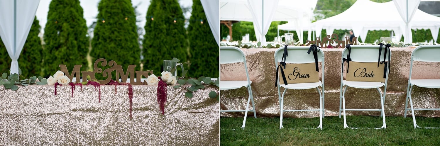 Wedding Chairs and decorations at Axton Events Bellingham
