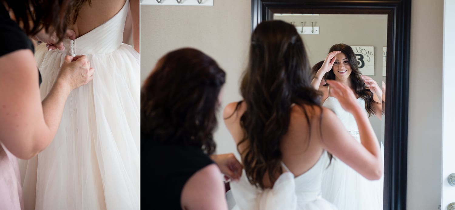 bride getting ready at Axton Events Bellingham