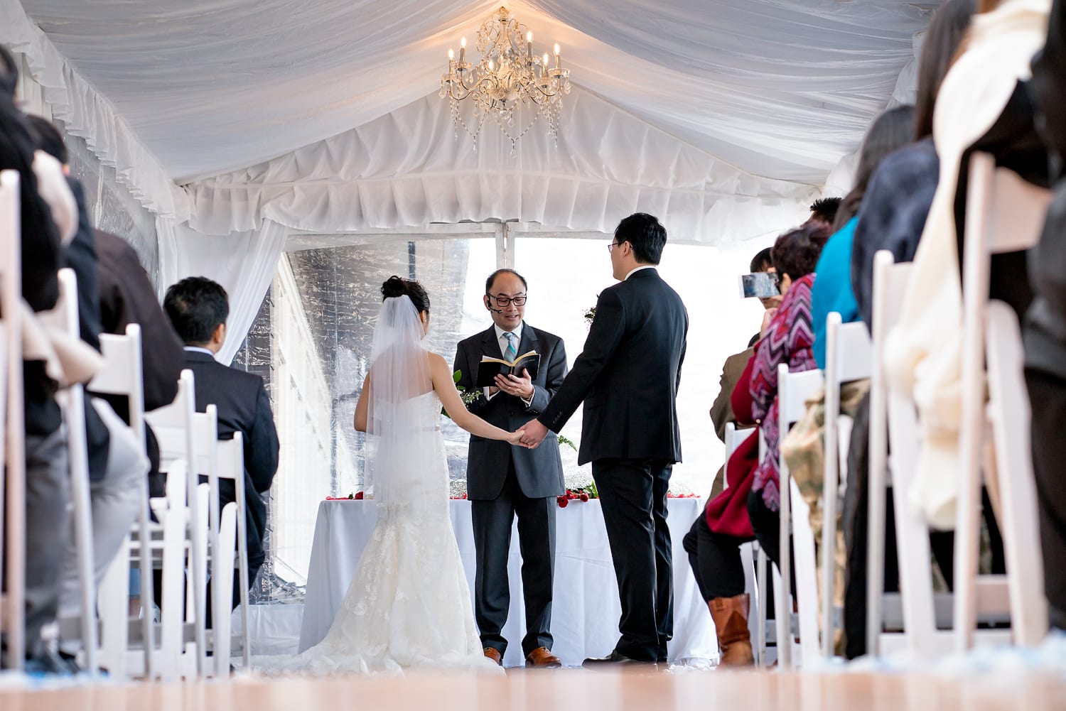 Wedding Ceremony at Salish Lodge Snoqualmie Falls Wedding Venue