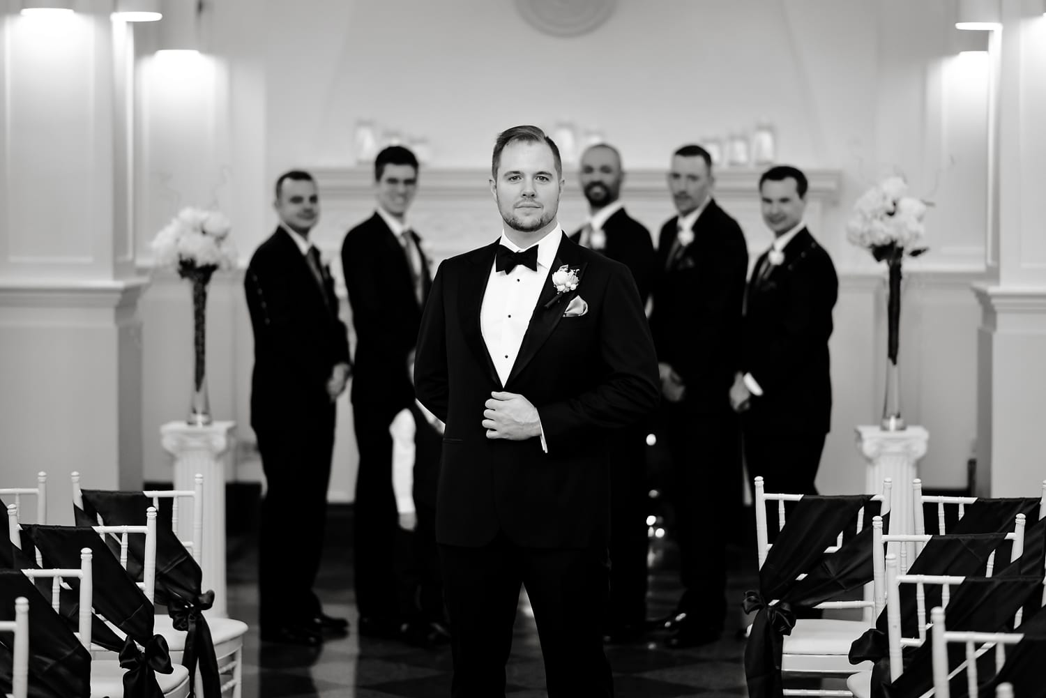 epic groomsmen at Hotel Monte Cristo Ballroom Wedding