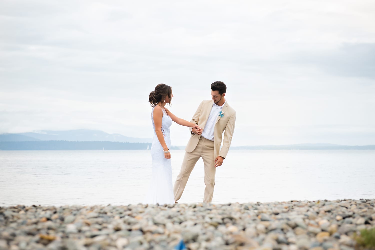 First Look at Marine Park Beach Wedding