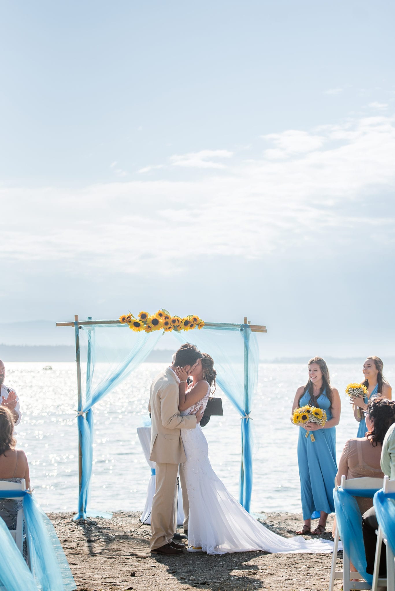 wedding ceremony at Marine Park Beach Wedding