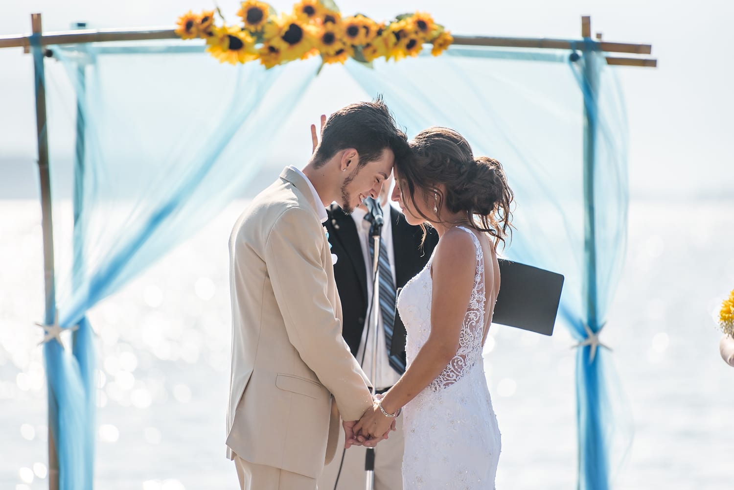 wedding ceremony at Marine Park Beach Wedding